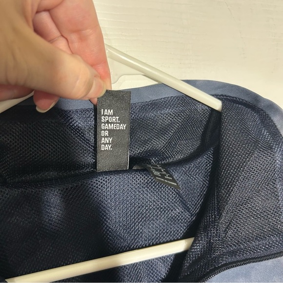 Adidas ID Windbreaker Blue Tie Dye Size Medium 1/4 Zip Pullover Cropped - Picture 9 of 16